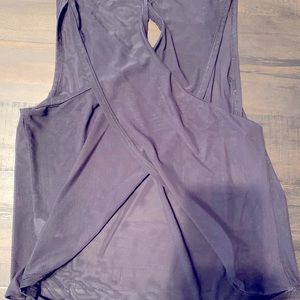 Black mesh celestial bodiez open back top